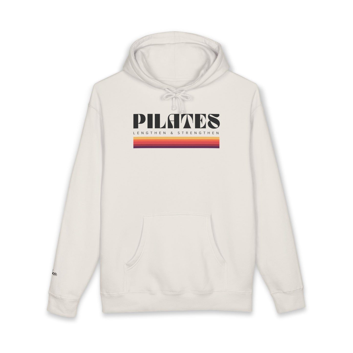 Pilates Retro Stripe Hoodie – Pilates Strength & Wellness Pullover