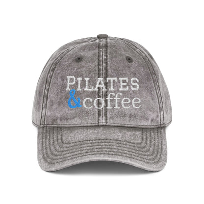 Pilates & Coffee Vintage Embroidered Cap