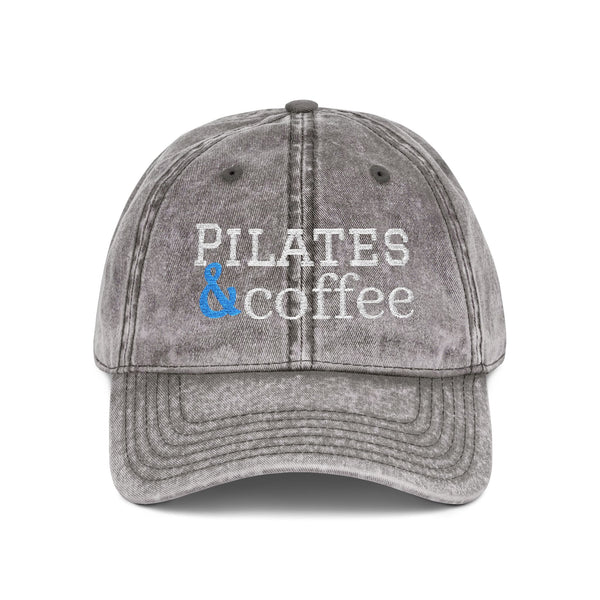 Pilates & Coffee Vintage Embroidered Cap
