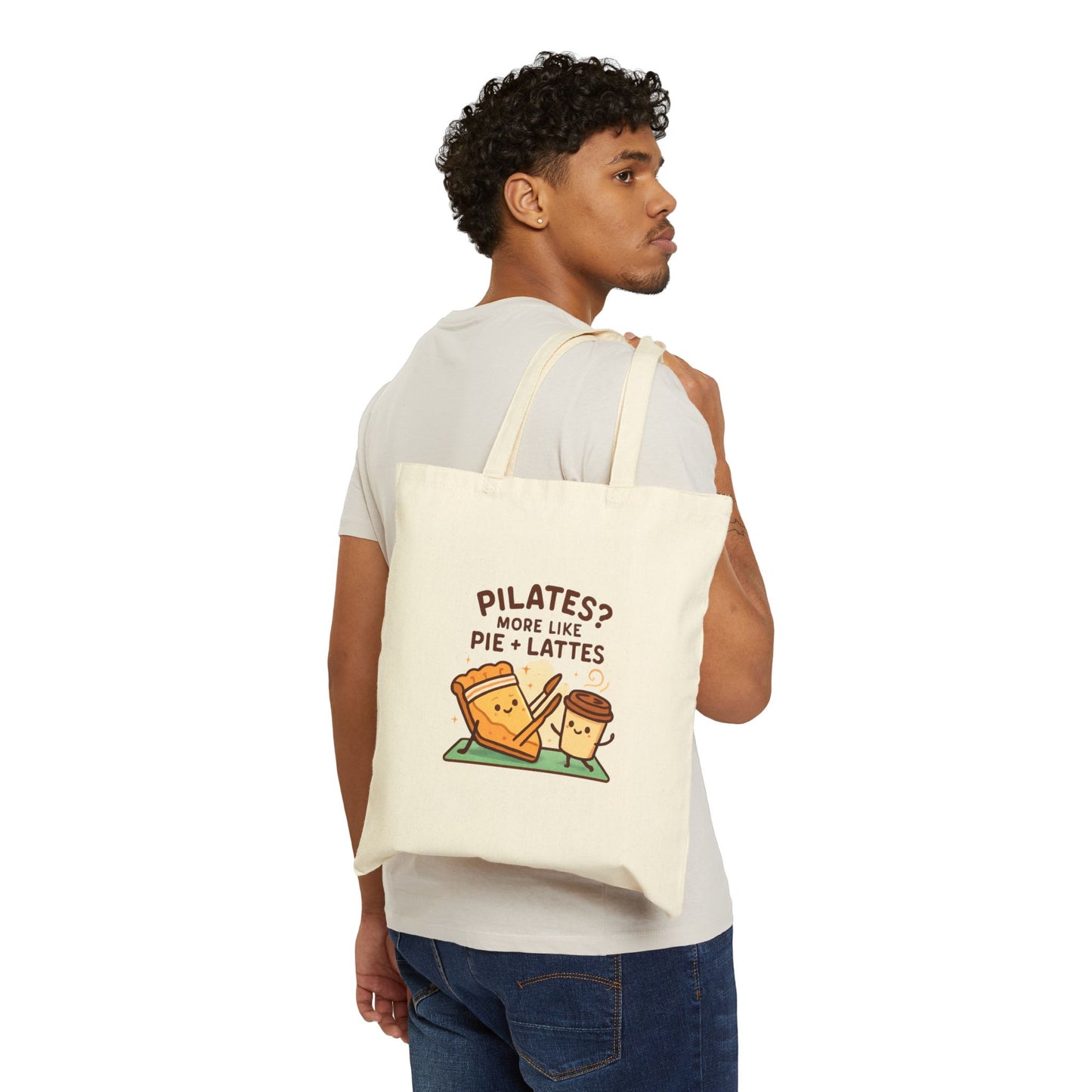 Pie & Lattes Cotton Canvas Tote Bag