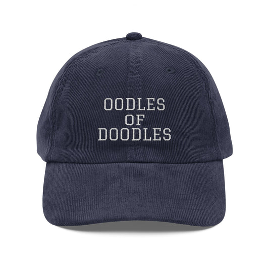 Corduroy Embroidered Cap — “Oodles of Doodles” Vintage Baseball Hat