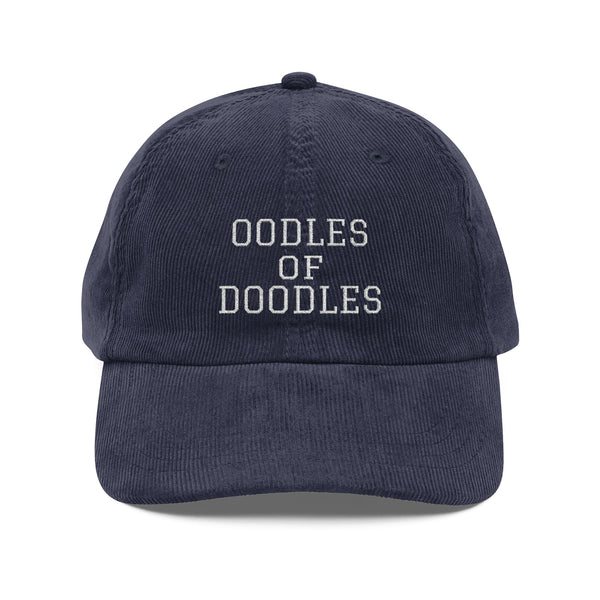 Corduroy Embroidered Cap — “Oodles of Doodles” Vintage Baseball Hat