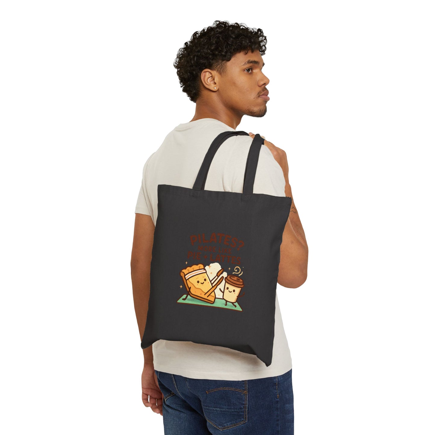 Pie & Lattes Cotton Canvas Tote Bag