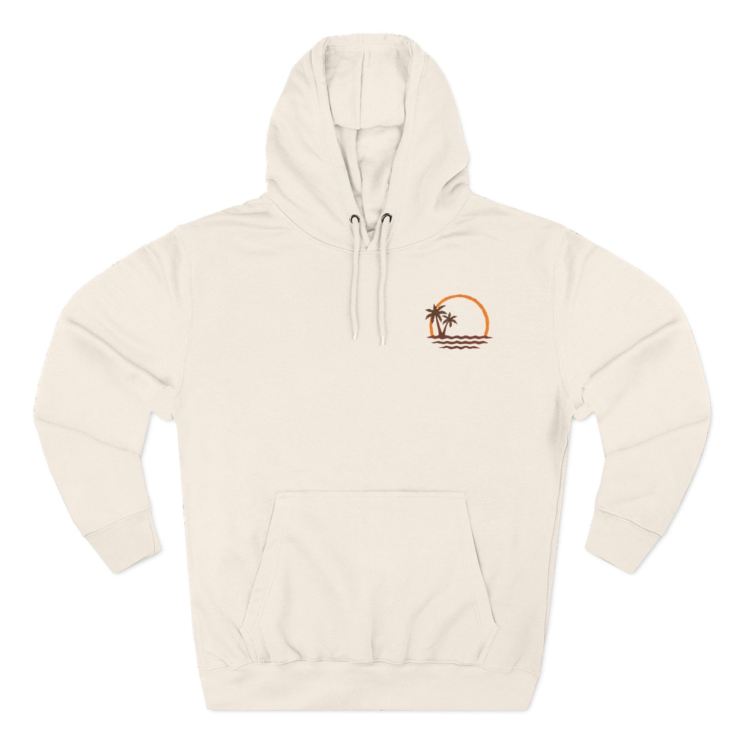 Beach Sunset Hoodie — Palm Tree Sunset Graphic Fleece Hoodie