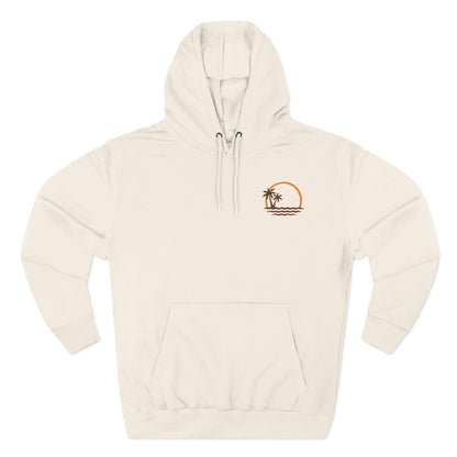 Beach Sunset Hoodie — Palm Tree Sunset Graphic Fleece Hoodie