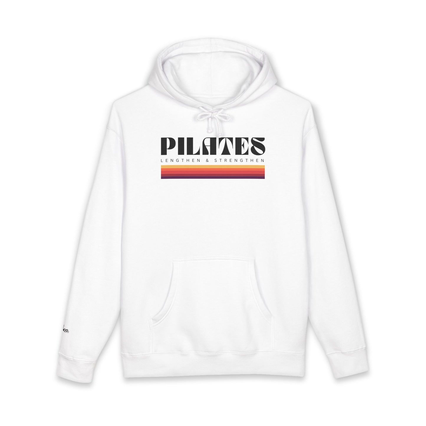 Pilates Retro Stripe Hoodie – Pilates Strength & Wellness Pullover
