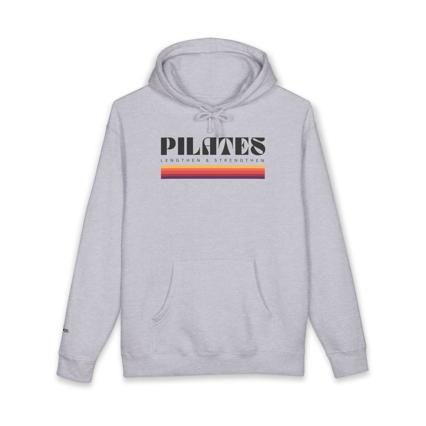 Pilates Retro Stripe Hoodie – Pilates Strength & Wellness Pullover