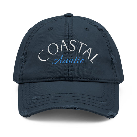 Coastal Auntie Distressed Dad Hat