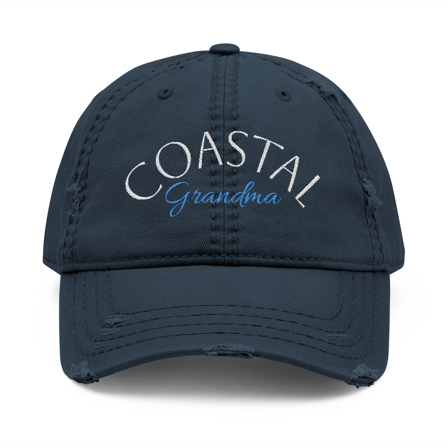 Coastal Grandma Distressed Dad Hat