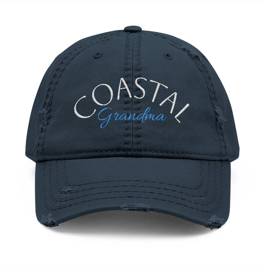 Coastal Grandma Distressed Dad Hat