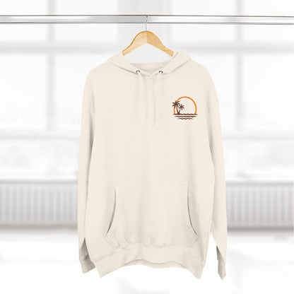 Beach Sunset Hoodie — Palm Tree Sunset Graphic Fleece Hoodie
