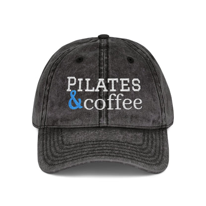 Pilates & Coffee Vintage Embroidered Cap