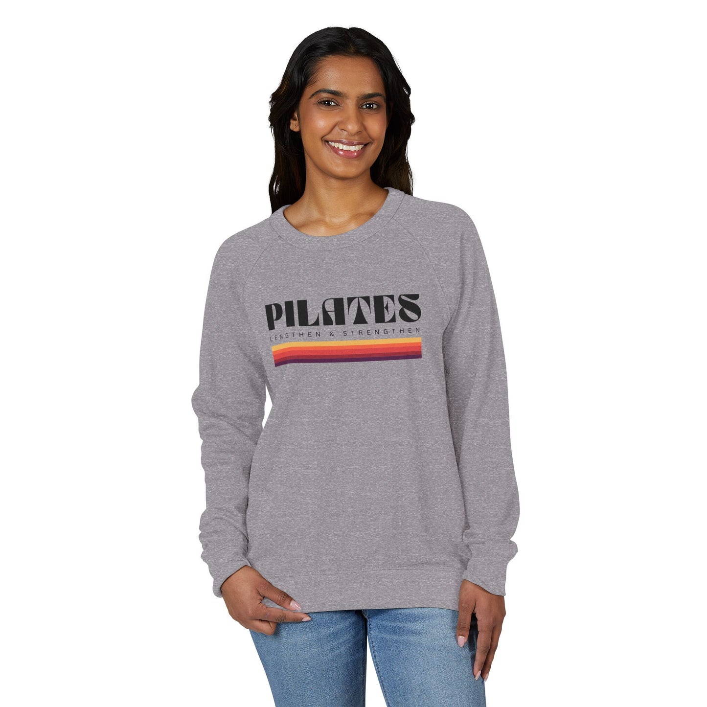 Pilates Retro Stripe Crewneck Sweatshirt