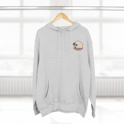 Beach Sunset Hoodie — Palm Tree Sunset Graphic Fleece Hoodie