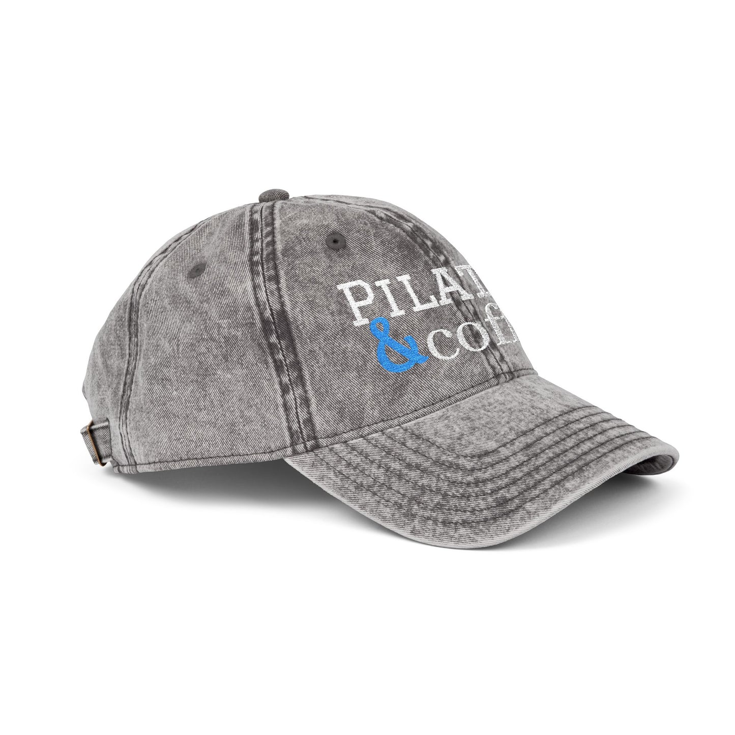 Pilates & Coffee Vintage Embroidered Cap