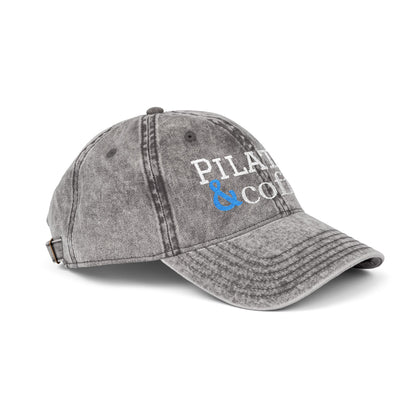 Pilates & Coffee Vintage Embroidered Cap