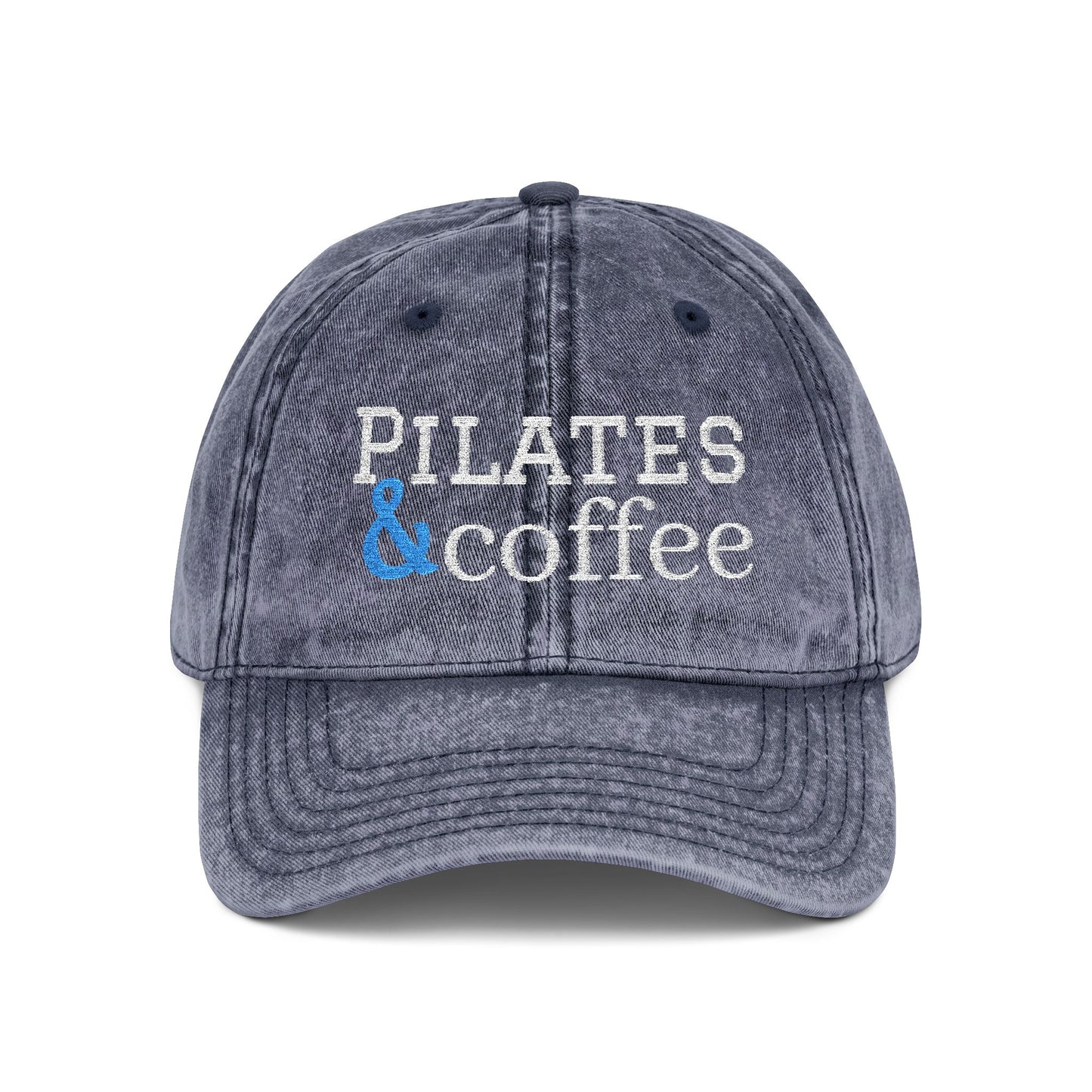 Pilates & Coffee Vintage Embroidered Cap