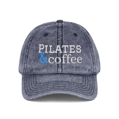 Pilates & Coffee Vintage Embroidered Cap