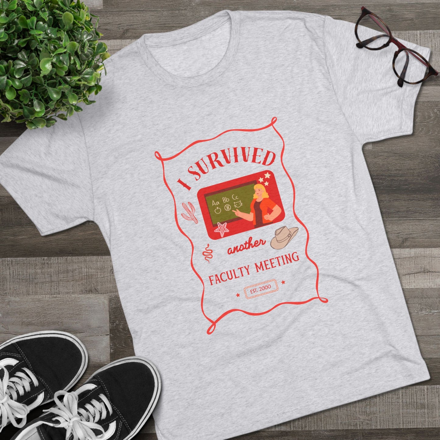I Survived Another Faculty Meeting T-Shirt — Funny Teacher Gift