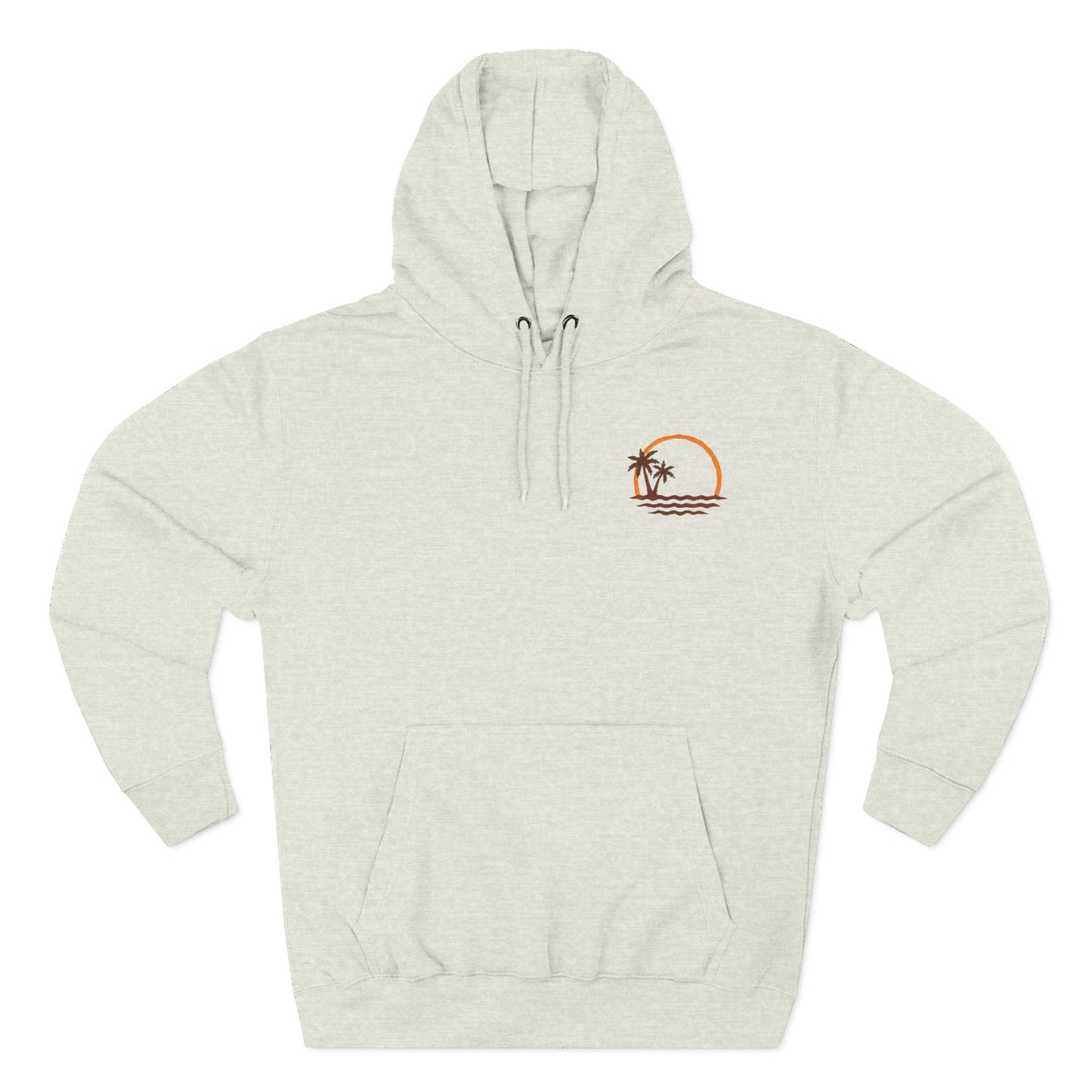 Beach Sunset Hoodie — Palm Tree Sunset Graphic Fleece Hoodie