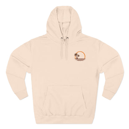 Beach Sunset Hoodie — Palm Tree Sunset Graphic Fleece Hoodie