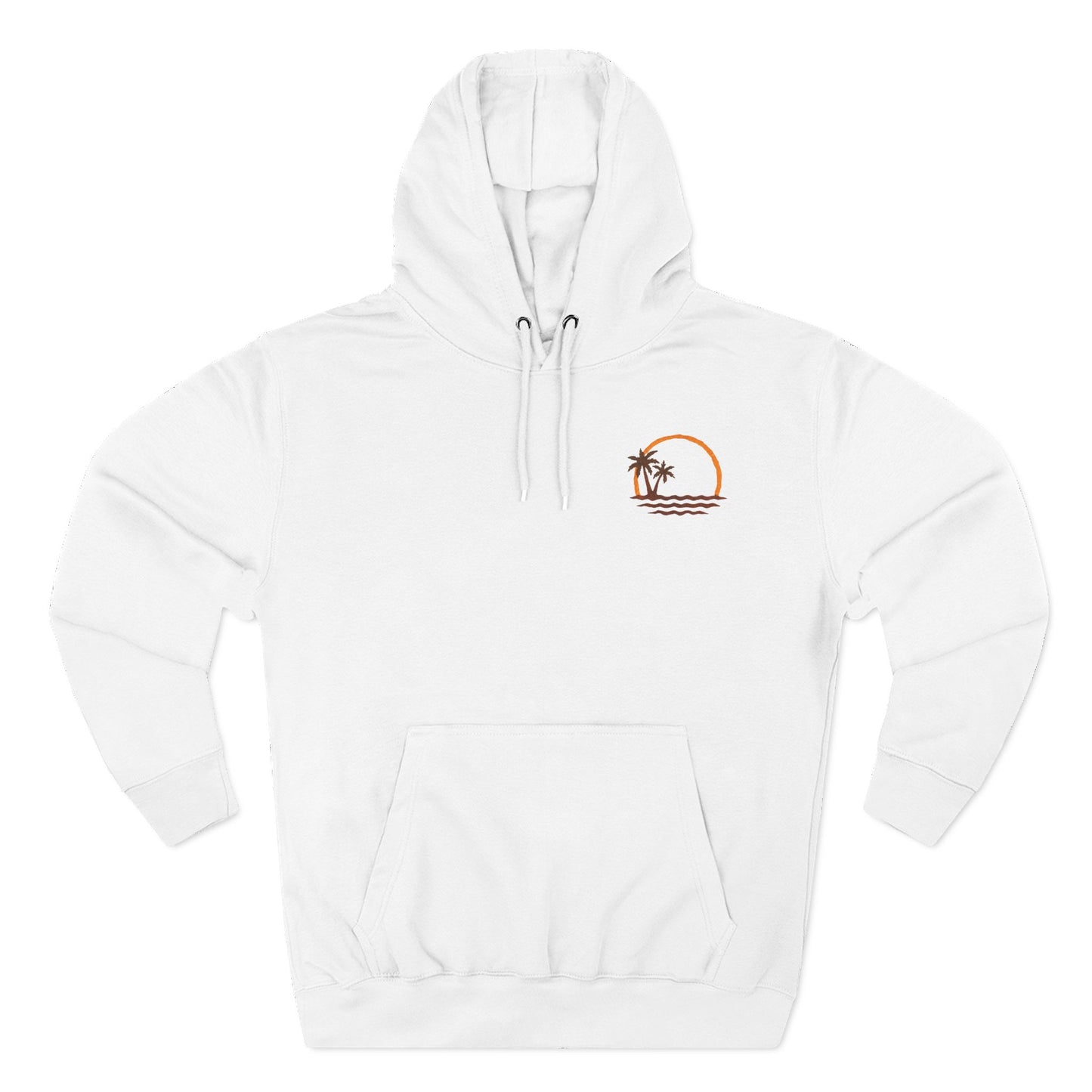 Beach Sunset Hoodie — Palm Tree Sunset Graphic Fleece Hoodie