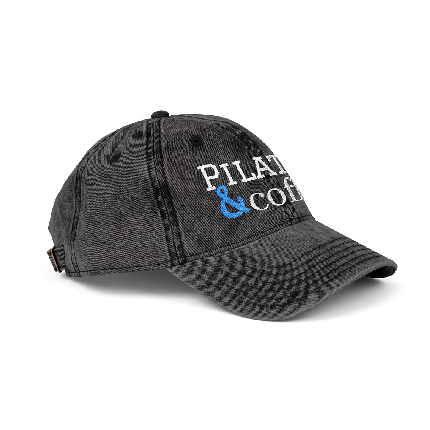 Pilates & Coffee Vintage Embroidered Cap