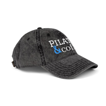 Pilates & Coffee Vintage Embroidered Cap