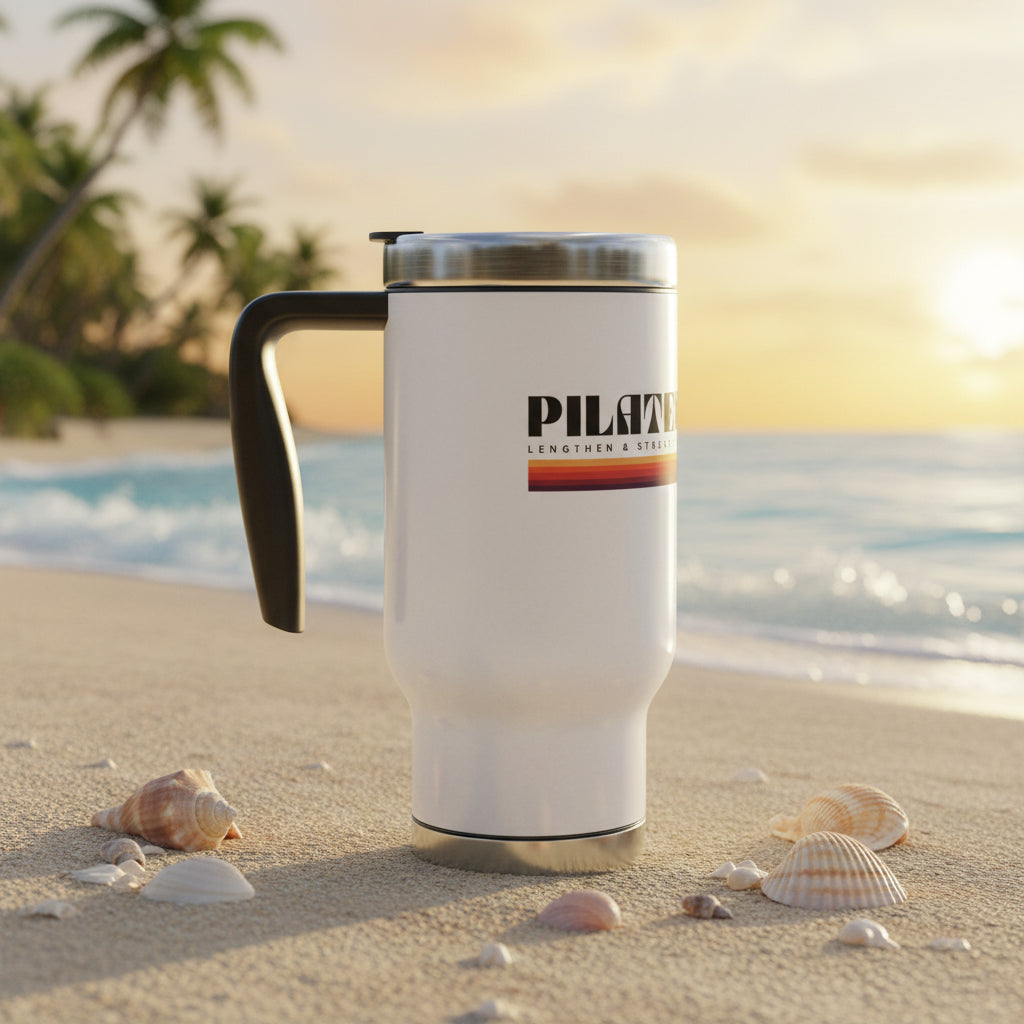 Travel Mug — Pilates! Stainless Steel 14oz Insulated Handle Mug