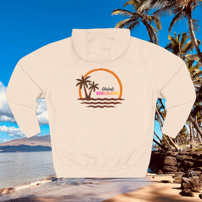 Beach Sunset Hoodie — Palm Tree Sunset Graphic Fleece Hoodie