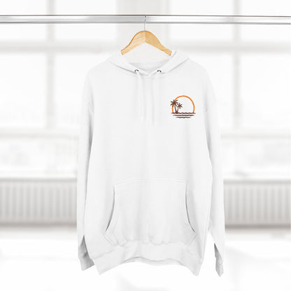 Beach Sunset Hoodie — Palm Tree Sunset Graphic Fleece Hoodie