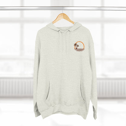 Beach Sunset Hoodie — Palm Tree Sunset Graphic Fleece Hoodie