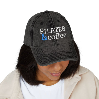 Pilates & Coffee Vintage Embroidered Cap