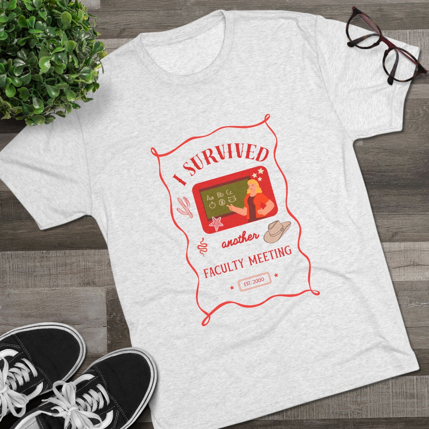 I Survived Another Faculty Meeting T-Shirt — Funny Teacher Gift