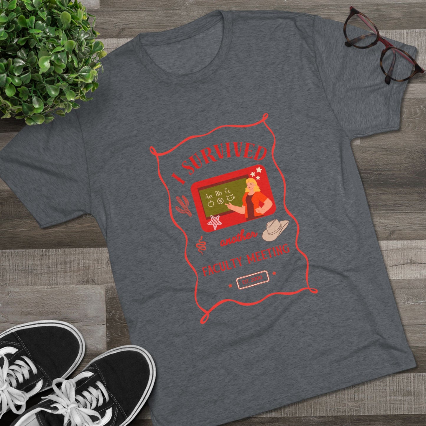 I Survived Another Faculty Meeting T-Shirt — Funny Teacher Gift