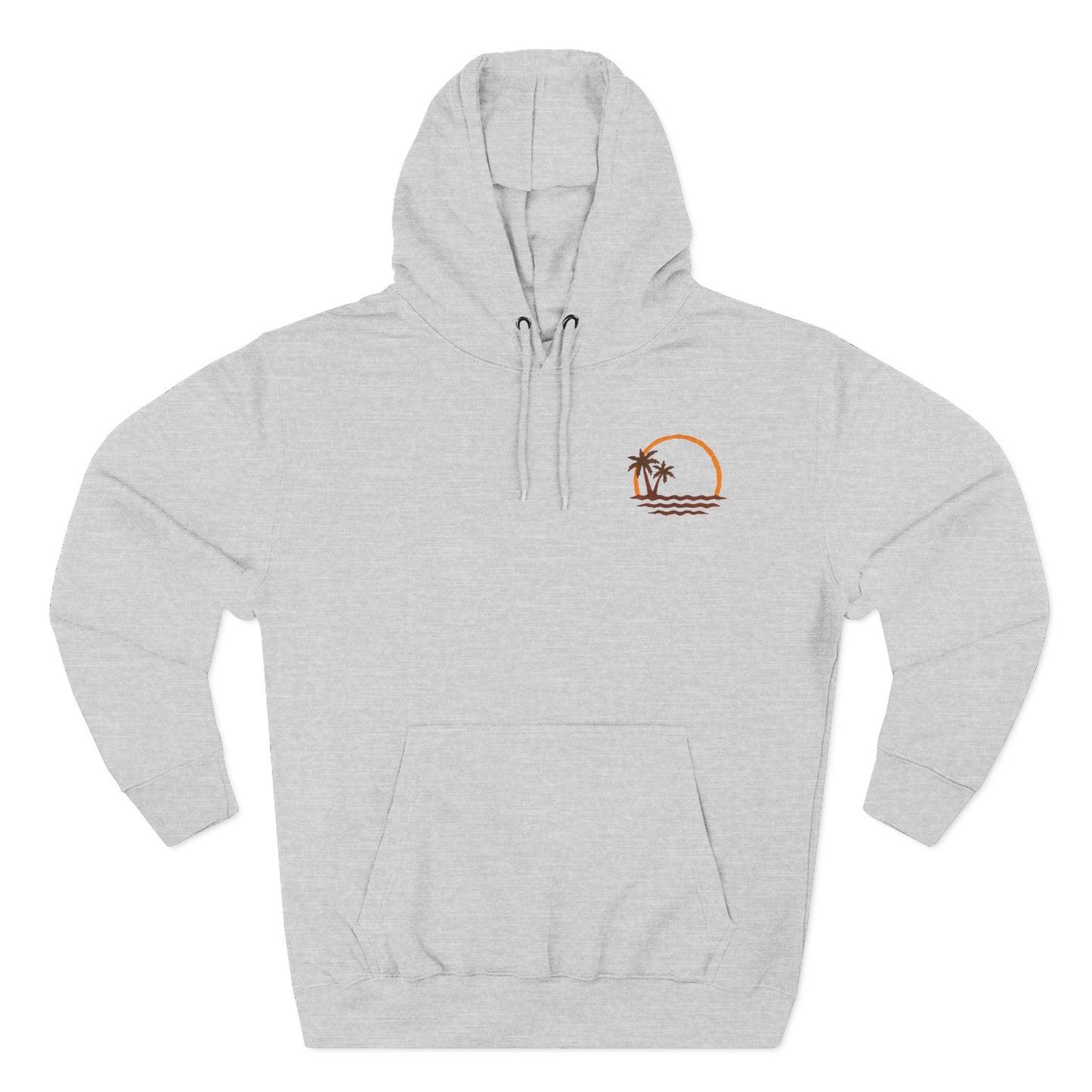 Beach Sunset Hoodie — Palm Tree Sunset Graphic Fleece Hoodie