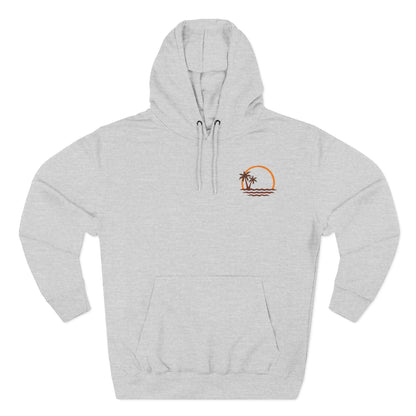 Beach Sunset Hoodie — Palm Tree Sunset Graphic Fleece Hoodie