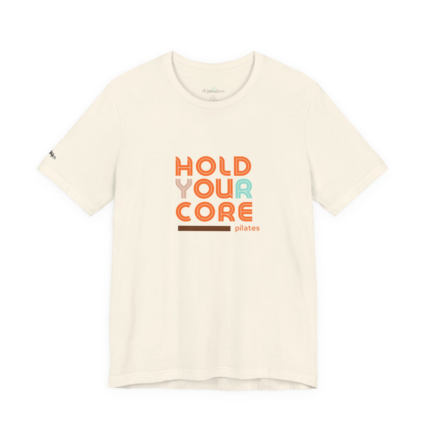 Pilates 'Hold Your Core' T‑Shirt — Retro Fitness Tee