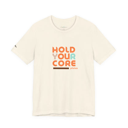 Pilates 'Hold Your Core' T‑Shirt — Retro Fitness Tee