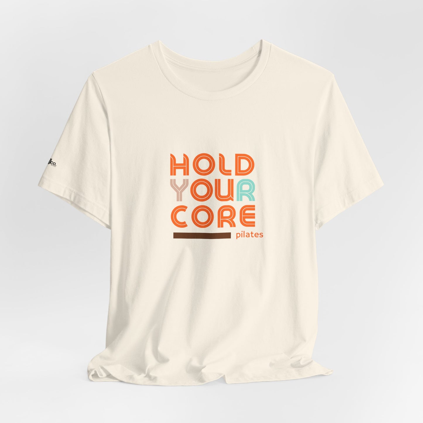 Pilates 'Hold Your Core' T‑Shirt — Retro Fitness Tee