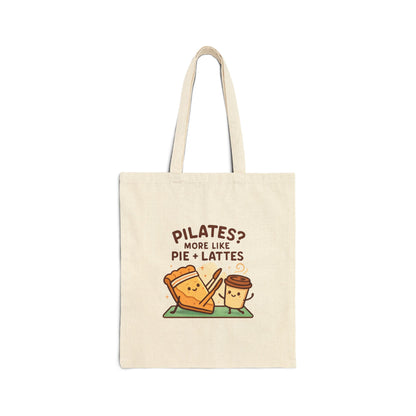 Pie & Lattes Cotton Canvas Tote Bag