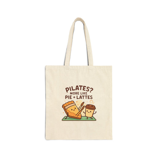 Pie & Lattes Cotton Canvas Tote Bag