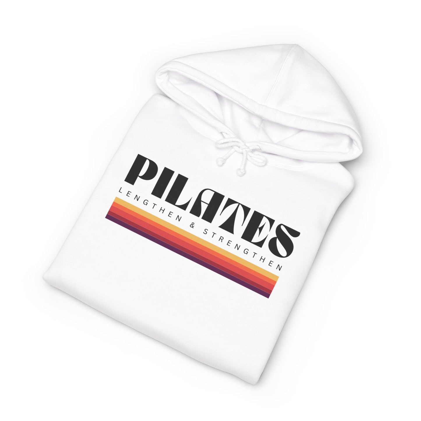 Pilates Retro Stripe Hoodie – Pilates Strength & Wellness Pullover
