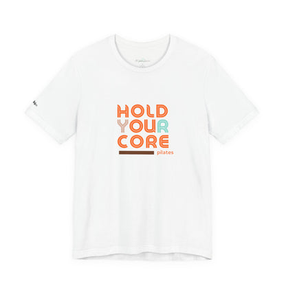 Pilates 'Hold Your Core' T‑Shirt — Retro Fitness Tee
